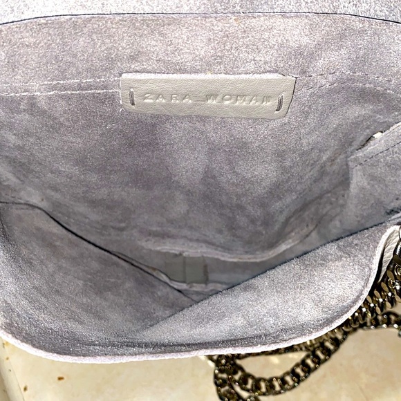 ZARA  Boho fringed leather shoulder bag - Picture 7 of 8